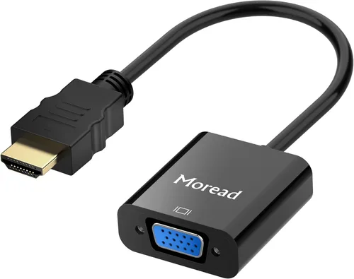 Vista 10 de Moread HDMI to VGA Adapter, 2 Pack, Male to Female, Black