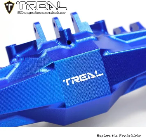 Vista 4 de Treal Aluminio 7075 CNC Billet Eje Trasero Carcasa para Losi LMT (Azul)