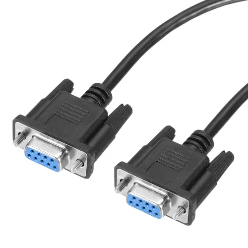 Vista 8 de MECCANIXITY Cable serie DB9 RS232 de 6.6 pies macho a hembra, cable de extensión cruzado 2-3 para comunicación de datos, color negro