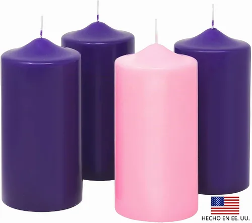 Vista 3 de Soporte para velas de adviento con cinta roja para velas de adviento – Tamaño grande – Soporte para coronas de Adviento de Navidad – Decoración