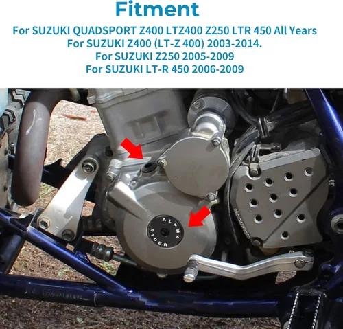 Vista 2 de Tornillos de remplazo de tapa de distribución del motor de motocicleta, para SUZUKI QUADSPORT Z400 LTZ400 Z250 LTR 450, tapa de distribución