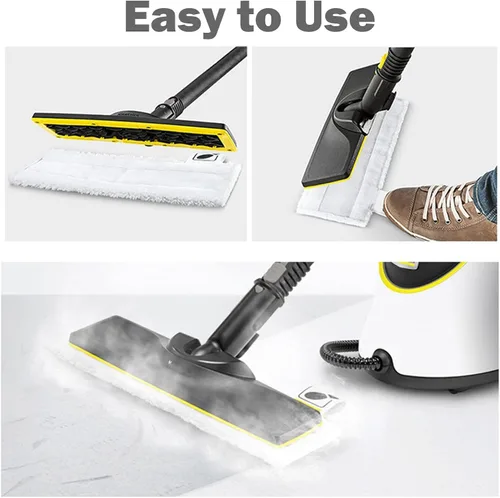 Vista 4 de Almohadillas de repuesto para trapeador de vapor compatibles con Karcher SC limpiador de vapor, paño de microfibra para trapeador de vapor, juego