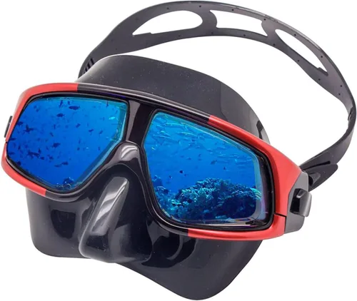 Vista 9 de Máscara de buceo óptica positiva, máscara de snorkel con lentes de vidrio templado, protección UV antivaho Silver Dive W/ Snorkel
