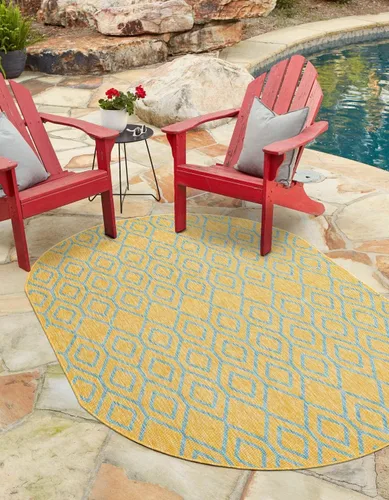 Vista 71 de Jill Zarin Outdoor Collection - Alfombra de área - Turcas y Caicos (2' 2" x 3' 1" Rectángulo Beige/Marrón)