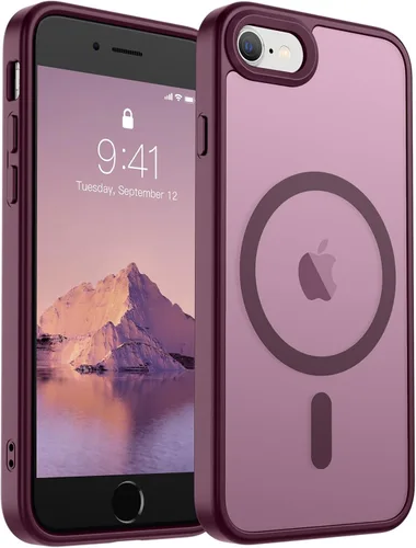 Vista 176 de SUPFINE Funda magnética para iPhone SE 2022 (3ª)/2020 (2ª), iPhone 8 (compatible con MagSafe) (protección contra caídas de grado militar), funda