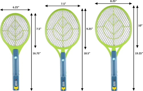 Vista 6 de SWAT IT! Bug Zapper - Raqueta recargable para matar insectos, 4000 voltios, cable de carga USB, paquete de 2 (mediano)