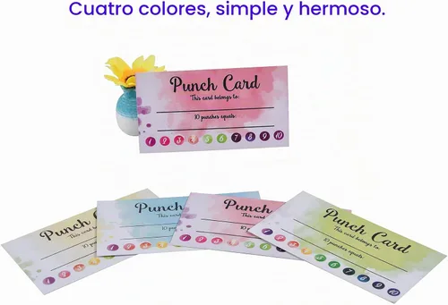 Vista 3 de 120 tarjetas perforadoras de recompensa de comportamiento