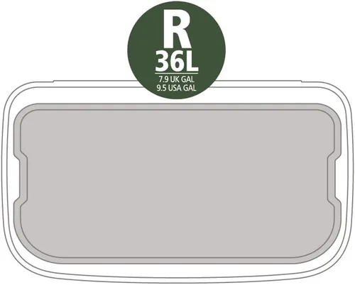 Vista 6 de Brabantia Bo Cubo de Basura - 1 x Cubo Interior de 9.5 Galones (Gris Confiado) Cubo de Basura/Reciclaje, Compartimento Extraíble + Bolsas Gratis