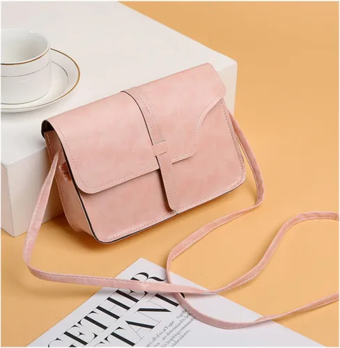 Vista 4 de MAMEAYUE Bolso de cuero de la PU de las mujeres Bolso del hombro del tirón Bolso cruzado con correa (rosa), Rosado