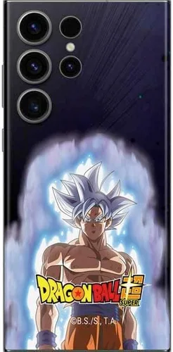 Vista 9 de Skinit Calcomanía para teléfono compatible con Galaxy S23 Ultra, diseño oficial de Dragon Ball Super Goku Negro - DBZSPR04