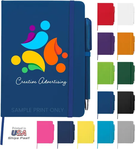 Vista 8 de Cuaderno Diario Personalizado – Cuaderno Personalizado de 5" x 7" (5 x 7 pulgadas) con Nombre, Texto o Logotipo – Diario Personalizado de 100