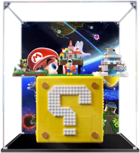 Vista 12 de Vitrina acrílica para Lego Super Mario 64 Question Mark Block 71395, escaparate, protege y decora modelo con almacenamiento a prueba de polvo
