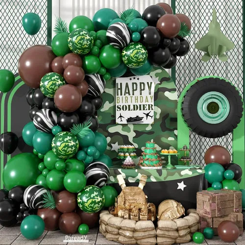 Vista 32 de Kit de Arco de Globos Paready Graduación 2025, 120 Piezas de Arco de Globos Graduación Negro y Dorado, Globos de Confeti Negro y Dorado Metálicos