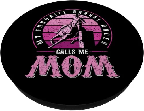 Vista 2 de My Favorite Barrel Racer Calls Me Mom Rodeo Barrel Racing PopSockets PopGrip intercambiables