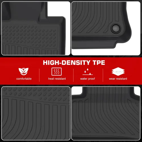 Vista 4 de IKON MOTORSPORTS Alfombrillas de suelo de TPE 3D, compatibles con Mercedes-Benz Clase GLC 2023-2024, forros antideslizantes impermeables para todo