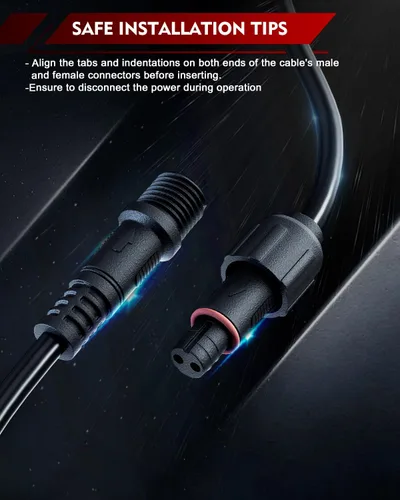 Vista 7 de Cable de extensión de 2 pines de 10 pies para kits de luz estroboscópica LUMENIX