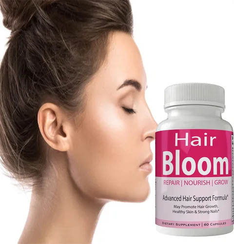 Vista 4 de Hair Bloom - Píldoras para el crecimiento del cabello, suplemento para la piel y las uñas, vitaminas y minerales únicos avanzados