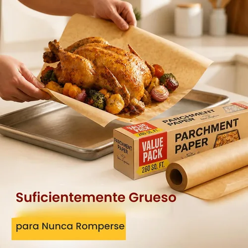 Vista 6 de Baker's Signature Rollo de papel pergamino sin blanquear con cortador, 15in