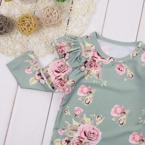 Vista 6 de Mono de manga larga con volantes florales para bebés