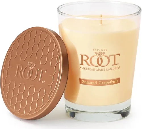 Vista 38 de Root Candles Velas Aromáticas Mezcla de Cera de Panal Vela Artesanal Premium, Veriglass Pequeño, Limón y Bergamota