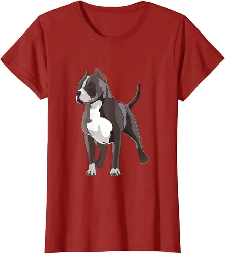 Vista 44 de American Bully Dog Holder Illustration for Dog Lovers T-Shirt Negro