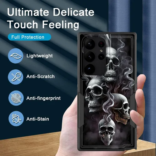 Vista 413 de Funda para Galaxy A14 5G, resistente de doble capa híbrida de policarbonato duro, goma suave, a prueba de golpes, funda protectora resistente