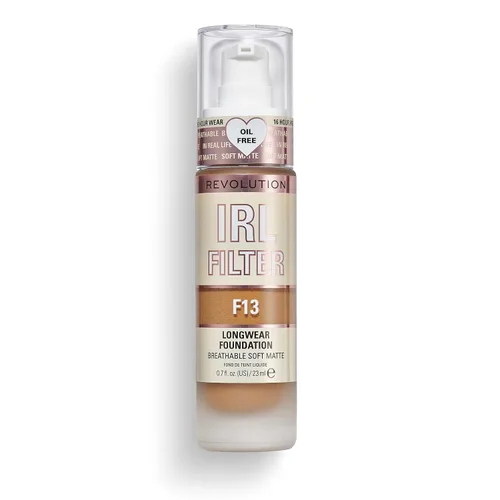 Vista 17 de Revolution IRL Filter Longwear Foundation, F7 Fórmula suave y transpirable, cobertura media a completa, acabado mate, vegano y libre de crueldad