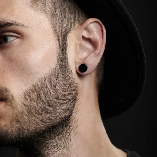 Vista 7 de HENGYID Juego de 4 pares de aretes magnéticos de acero inoxidable para hombres y mujeres, con imán de circonita cúbica sin perforaciones, 0.236in