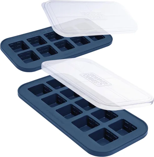 Vista 16 de Souper Cubes Moldes de silicona para congelador, 2 cucharadas, perfectos para almacenar ajo, hierbas, jengibre, pesto, pasta de tomate, jugo