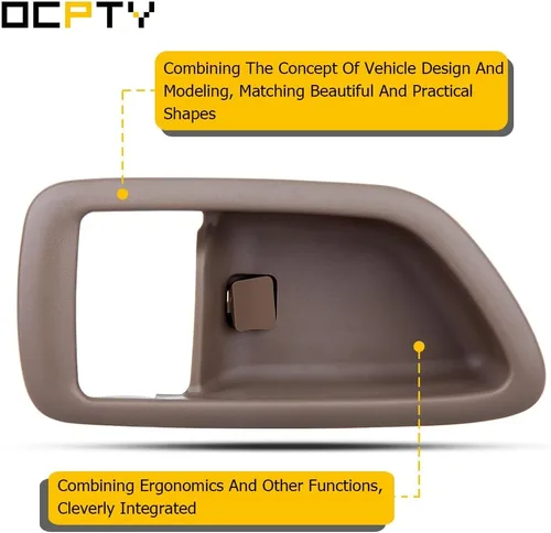 Vista 4 de OCPTY Manijas de puerta interior del conductor izquierdo del pasajero lado derecho de repuesto para 2000-2004 para Toyota Avalon Beige 2 piezas