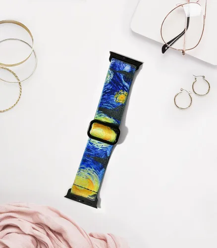 Vista 5 de Correas de nailon para Apple Watch unisex – iWatch 1/2/3/4/5/6/7/8/9/SE/Ultra 2 correas para 1.496 in/1.575 in/1.614 in/1.654 in/1.732 in/1.772