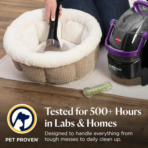 Vista 9 de [Usado] Bissell SpotClean Pet Pro - Limpiador de alfombras portátil, 2458