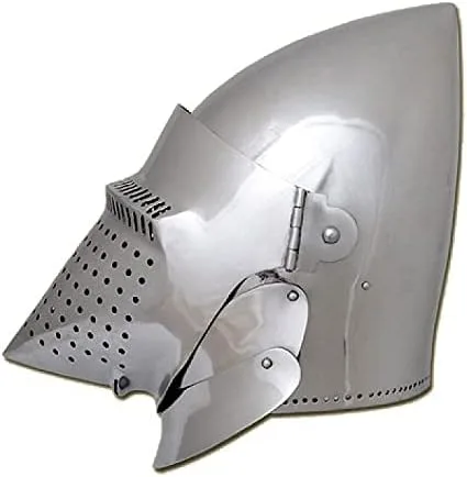 Vista 2 de Casco medieval de calavera de gallo, 0.079in, acero suave para SCA Full Contact Combat Fighting