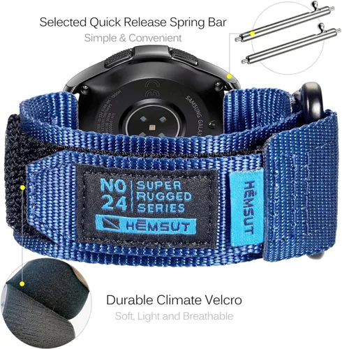 Vista 6 de Correa de reloj de liberación rápida de 0.866 in para Amazfit T-Rex 3 Pro de 1.890 in/Active MAX/Bip 6/Bip 5/Bip Max/Cheetah 2 Ultra/Balance 3