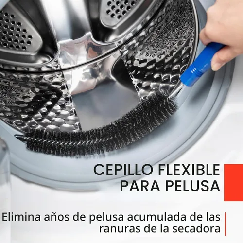 Vista 5 de BLuesea Kit de limpieza de ventilación de secadora, kit de limpieza de secadora de 15 piezas, incluye cepillo de ventilación de secadora de 30 pies