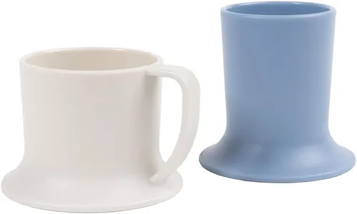 Vista 2 de Vaso para niños, taza de té y taza para niños pequeños Juego de 3 tazas aptas para lavavajillas y microondas 3 tazas de base ancha para niños