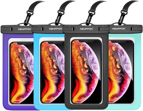Vista 9 de Paquete de 100 bolsas impermeables para teléfono celular de 8.5 pulgadas – Funda seca bajo el agua – Protector transparente a prueba de agua