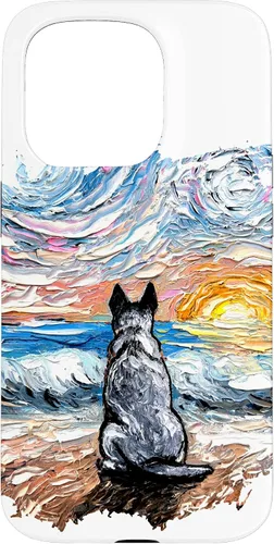 Vista 14 de Blue Heeler Starry Night Artwork Cattle Dog Lover Gift Case for iPhone 17