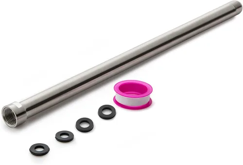 Vista 26 de OFFO Brazo de extensión de cabezal de ducha, extensión de brazo de ducha, extensor de cabezal de ducha hecho de acero inoxidable 304, extensión