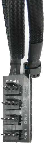 Vista 2 de Divisor de concentrador de ventilador PWM de 4 pines/3 pines, divisor de 4 vías, ventiladores de refrigeración FBHDZVV Cable de alimentación de 1 a