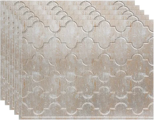 Vista 20 de FASÄDE Mónaco - Panel decorativo de vinilo para salpicaduras de 18 x 24 pulgadas en acero galvanizado (paquete de 5)