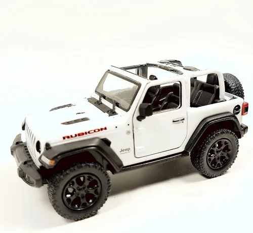 Vista 19 de KiNSMART - Vehículo de juguete modelo Jeep Wrangler Rubicon todoterreno 4x4 de 5 pulgadas, escala 1:34, réplica de coche de metal fundido