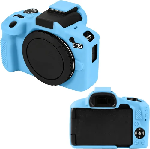 Vista 12 de Leayjeen Funda protectora de silicona compatible con cámara Canon EOSR50, carcasa protectora de silicona suave para cámara R50, con cubierta