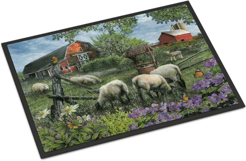 Vista 75 de Caroline's Treasures PTW2009MAT - Felpudo de calabaza y hojas de otoño, 18 x 27 pulgadas, tapete para puerta delantera, interior y exterior