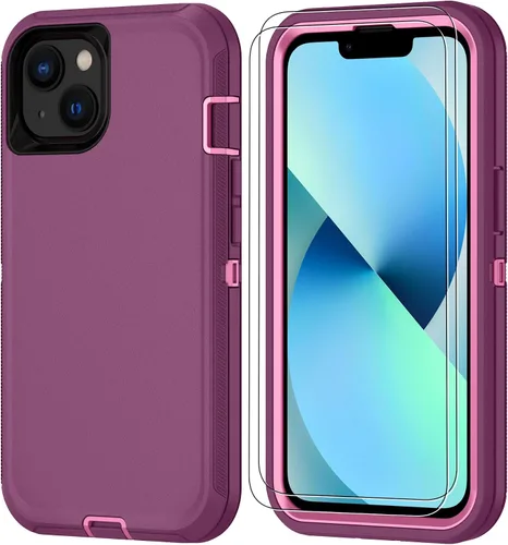 Vista 29 de Jshru para iPhone XR Funda con [2 Pack] Protector de Pantalla HD, [Grado Militar] 3-en-1 Resistente Protector de Cuerpo Completo a Prueba de Negro