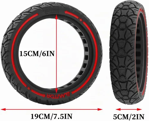 Vista 6 de Neumáticos sólidos para scooter de 8.5 pulgadas, 2 piezas de ruedas de repuesto para scooter eléctrico de 8.5 x 2.0 (230 x 50), neumáticos sólidos