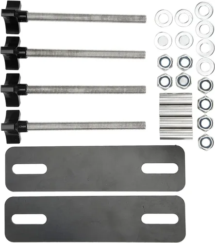 Vista 2 de Luqeeg Kits de pasadores de montaje para tablas de tracción, kit de montaje de tabla de tracción con placa base de acero resistente para pistas