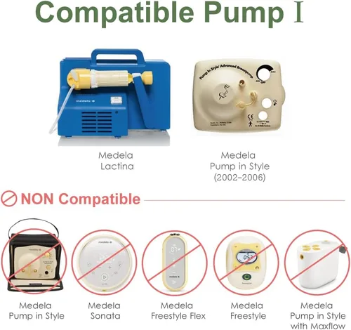 Vista 2 de Maymom Tubos para extractores de leche Medela Lactina, Symphony y Pump in