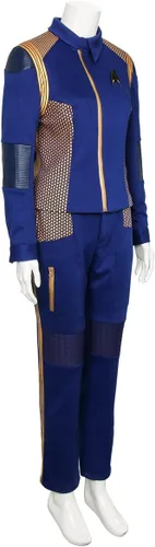 Vista 2 de Discovery Commander Uniform Flota Estelar USS Capitán Lorca Cosplay Disfraz