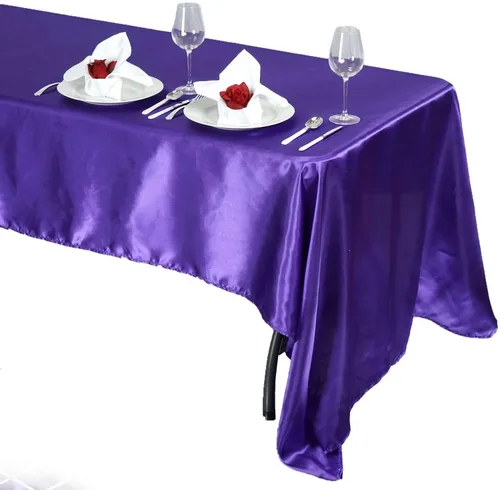 Vista 14 de Balsa Circle Mantel rectangular lavable de satén de color liso para fiesta de Halloween, 6 piezas de 60 x 102 pulgadas, color naranja, suministros